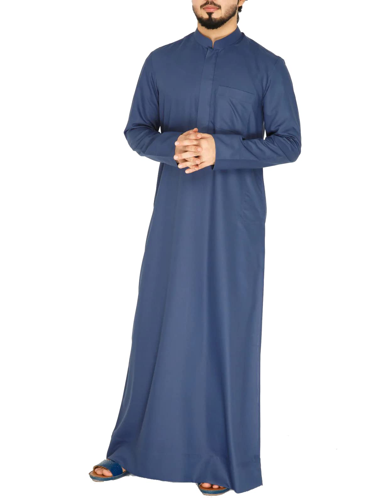 YATHREB EVERYDAY KUWAITI KANDORA NAVY Arab Thobe, Dishdasha, Kandora Arabic Muslim Islamic Muslim Robe