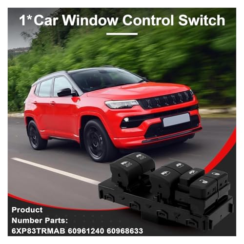 Interrupteur commande vitre électrique conducteur 60961240 Jeep Compass 2022-2024
