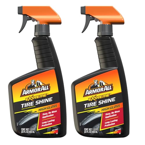Armor All Tire Shine, One-Step Tire Shine Spray for Precise, Even Shine and Minimal Overspray - 2 Count