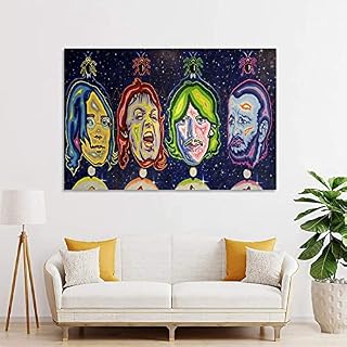chuanglanja Affiche Et Peinture60*90cm sans Cadre The Beatles Rock Band Abstrait Couleur Art Décoratif Mur Art Salon… - Les Beatles, Paul McCartney, John Lennon, RIngo Starr, George Harrison chuanglanja Affiche Et Peinture60*90cm sans Cadre The Beatles Rock Band Abstrait Couleur Art Décoratif Mur Art Salon… – Image 3
