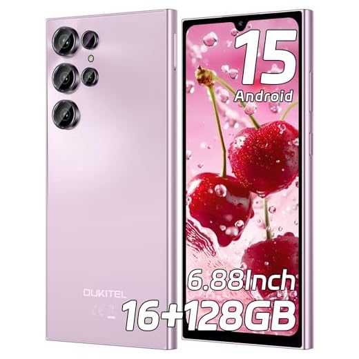 OUKITEL C61 Smartphone Pas Cher Android 15-16(4+12) Go +128Go(TF 1TB) Telephone Portable Pas Cher, 6.88" HD+ Écran, 5150mAh Telephone, 13MP+5MP Téléphone Gaming, 4G Dual SIM/GPS/Fingerprint/Face ID