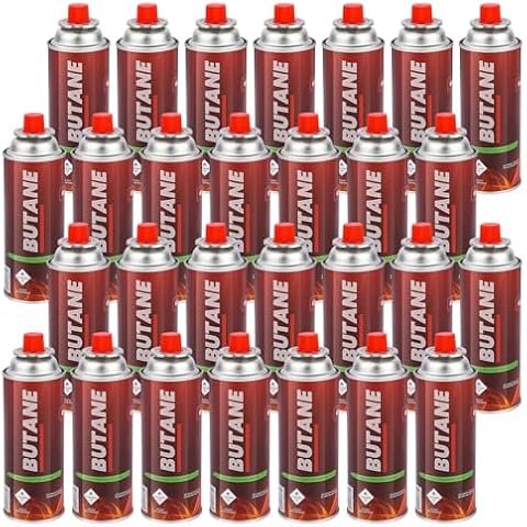 Butane Fuel Canister – NEW Model -Smart Safer Self Sealing Nozzle Technology (28 PACK) Cover