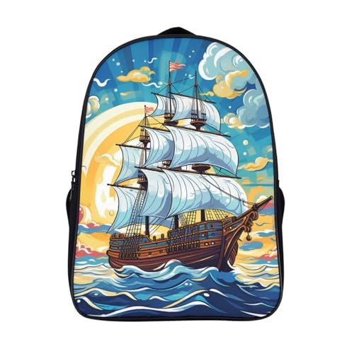 Sac à dos voilier pour enfant - Cartable imperméable 40x28x16 cm