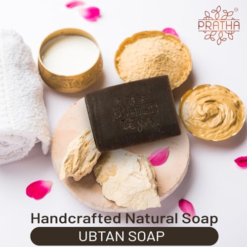 Image of PRATHA UBTAN SOAP (Pack of 2 X100gm) - Handcrafted Natural Soap || COLD PROCESS loaded with goodness of precious herbs of ancient Ayurveda