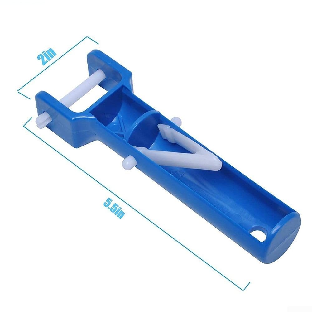 Kit de remplacement poignée aspirateur piscine clip papillon longue broche fixation sûre bâtons télescopiques plastique bleu 2 poignées 4 clips en V