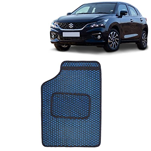 Image of Kingsway Dotted Design Car Floor Foot Mats Universal Fit for Maruti Suzuki Baleno, Model Year : 2022 Onwards, Water and Dustproof, Color Blue, Set of 5 Pieces