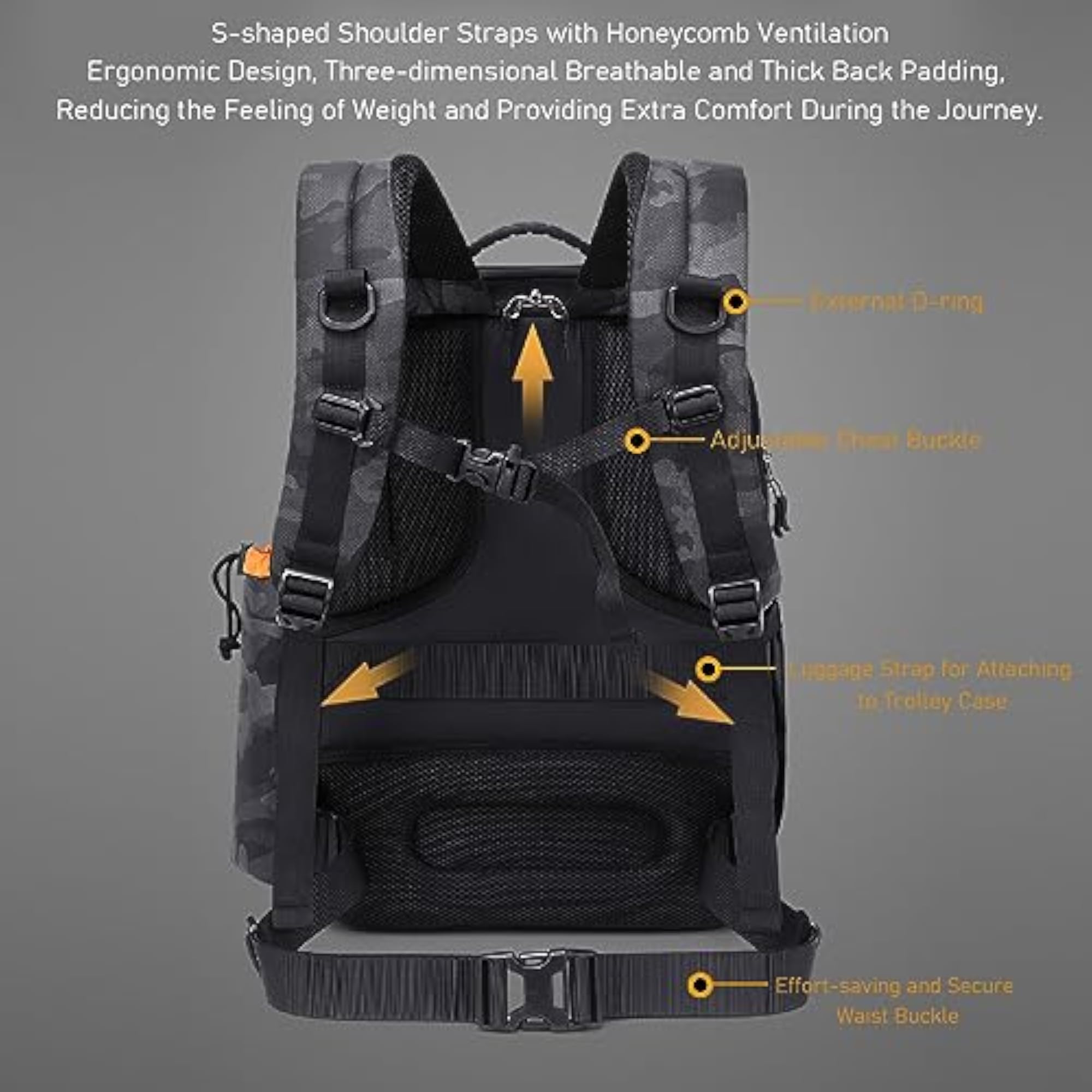Large Capacity Waterproof Camera Backpack for Men Women