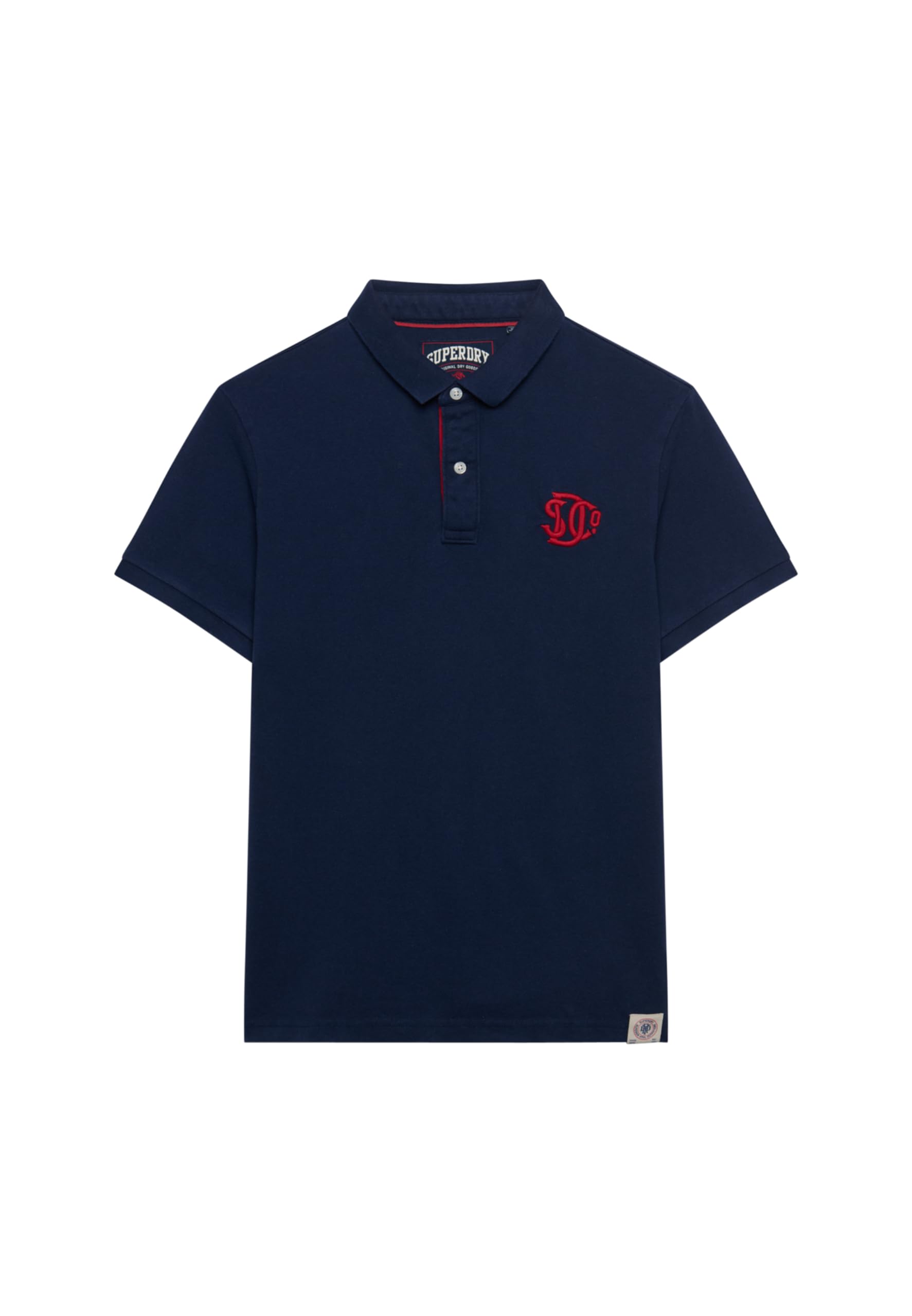 Superdry Pique Monogram Polo M1110465A Darkest Navy/Red L