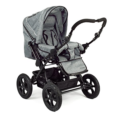 CHIC 4 BABY 100 34 Kombikinderwagen VIVA, Jeans, blau/grau