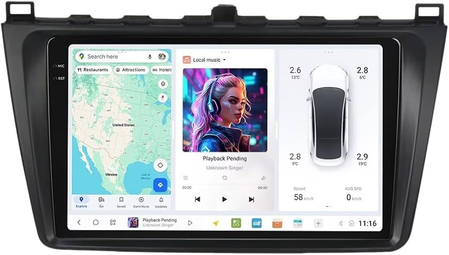 Amazon.com: MekedeTech DUDUAUTO DUDU7 Dash Kit for Mazda 6 2008