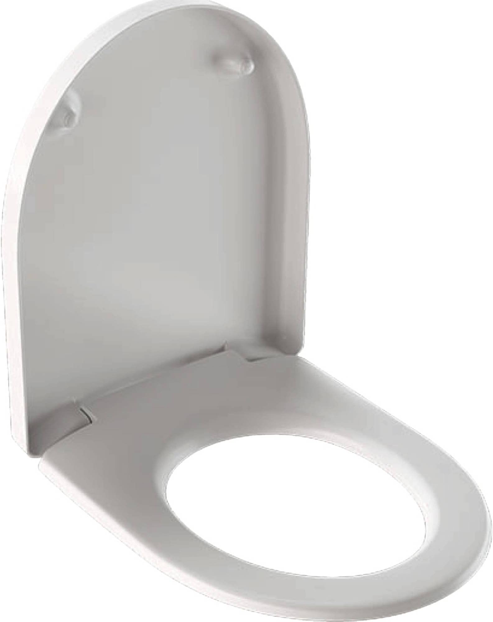 Keramag 573085000 geberit Renova No. 1 Plan Toilet Seat White with Soft-Close Mechanism Lid and Fastening from Top Made of Metal, 47 x 37 x 6 Centimeters