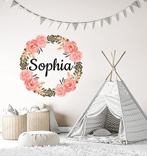 Vinilo decorativo floral rosa personalizada 15x15 pulgadas miniatura 4