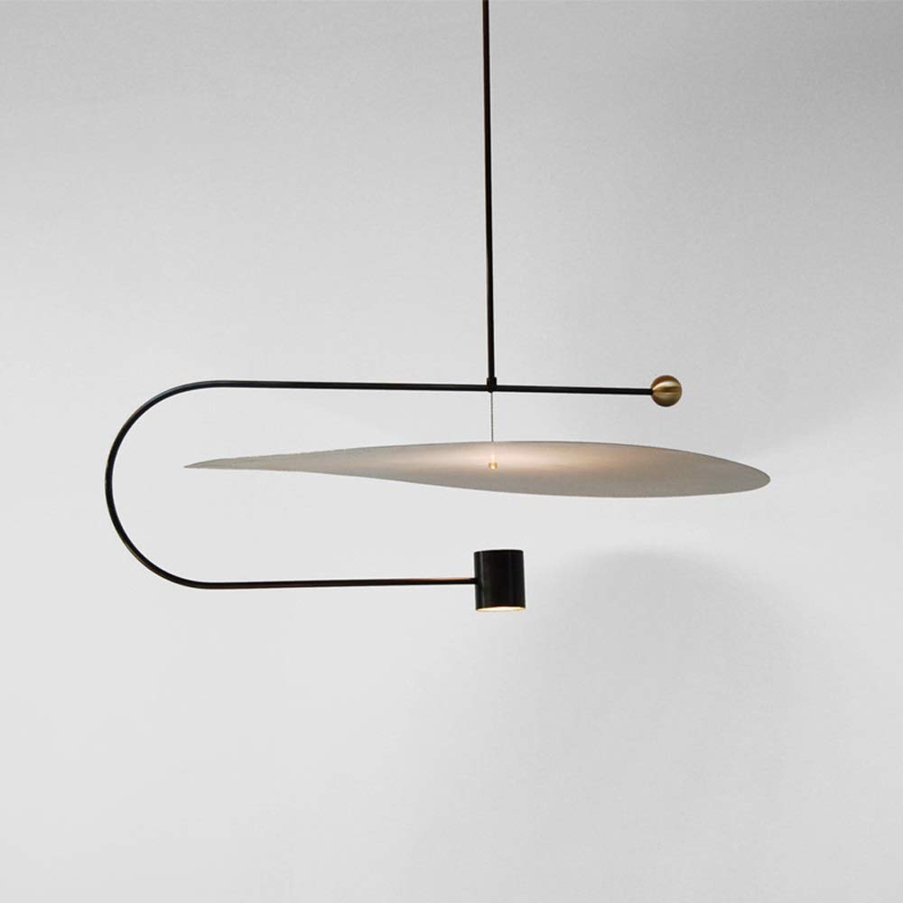 Lámpara de escritorio de oficina con diseño Minimalista nórdico de Hierro forjado, Modelo de lámpara de escritorio, Fuente de Luz LED * 2 (Tamaño opcional), buen Material: 45-38 cm