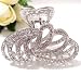 woman Whites Glinted Crystal water drop Hair Clip Claw pins