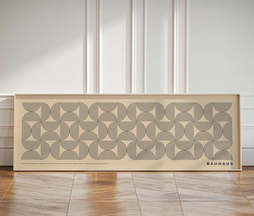 Peinture sur toile horizontale Bauhaus de 70x210 cm grand format sans cadre