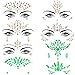 5 Bijoux de Visage Phosphorescent Autocollant Temporaire de Tatouage de Visage Maquillage Noctilucent Gemmes de Visage Sirène Autocollants Cristal Strass de Yeux Visage Corps Festival Rave
