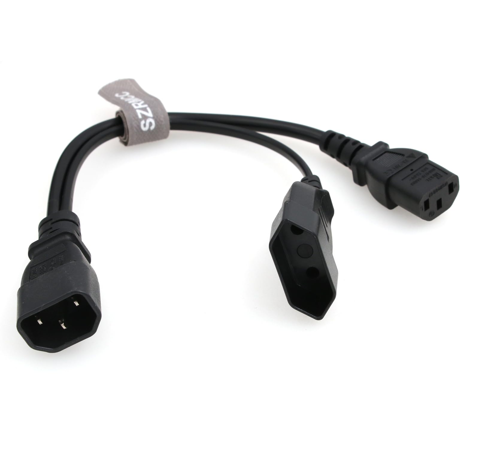 Amazon.co.jp: SZRMCC C14 - C13+ヨーロッパ EU 2ピン メス Y