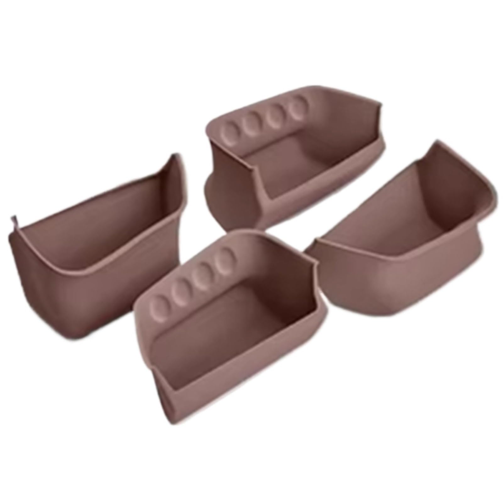 HNDZCYSMGS Boot Organiser Compatible With Volvo XC60 2026 Door Armrest Storage Box Silicone Waterproof Pad Automotive Supplies Interior Modification(Brown)