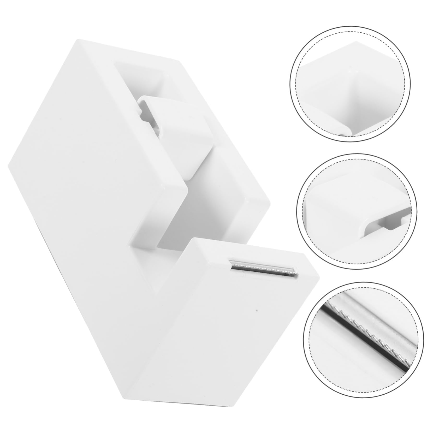 Gadpiparty 4 Pezzi distributore di nastro scrivania porta nastro Titolare cucina Cutter distributori di nastro distributore di nastri da scrivania AbS bianca