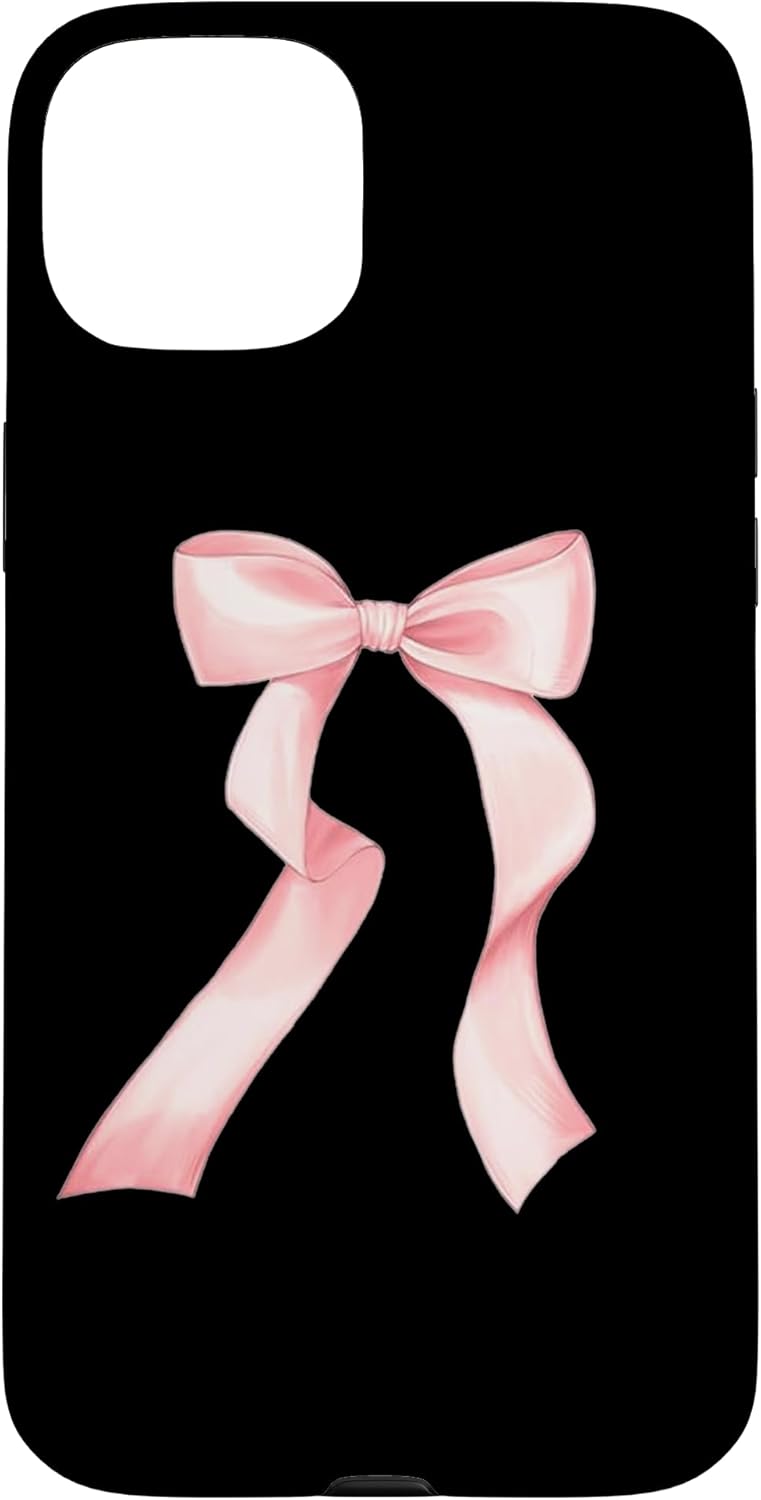 Black Cute Pink Bow Ribbon Baby Case for iPhone 13