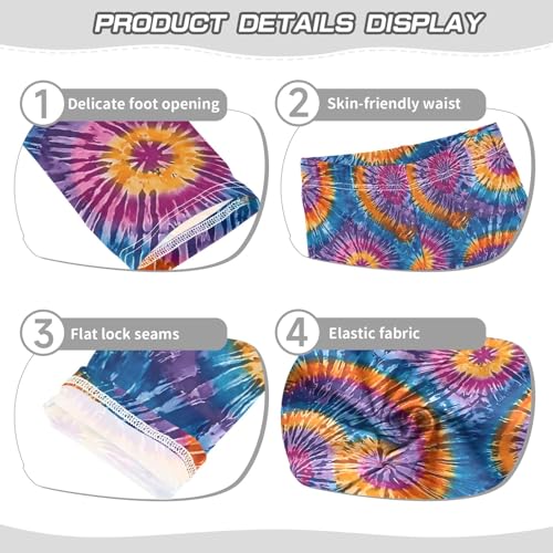 Girls' Athletic Leggings Ankle Length Yoga Dance Pants Kids Teen 4T Tie Dye Mandala3