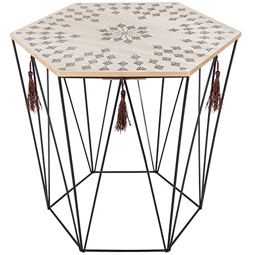 Table d'appoint Kumi octogonale - métal & Bois - Atmosphera créateur d'intérieur