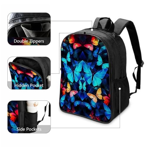 Mochilas escolares de primaria impermeables con mariposas y gran capacidad para chicas 3