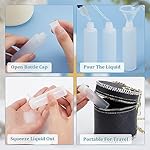 BENECREAT 10 Pack 18ml 0.6oz Small Travel Squeeze Bottles Refillable Makeup Foundation Container Travel Essentials Sample Bottles for Toiletries, Shampoo Toner Cosmetic - Image 4