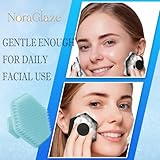 Blue Silicone Facial Cleansing Brush for Men Women - Gentle Exfoliator Pad Manual Scrubber for Skin Care Bath Shower Beard Accessories - Deep Pore Cleansing Soft Bristles Body Massager - Image 6