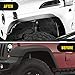 Nilight Off-Road Fender Flares Kit Compatible with 2007-2018 Wrangler JK (2/4 Doors) Heavy-Duty Solid Steel Black Textured Fenders for Unlimited JK Front & Rear Flat-4pcs(JK-63D)