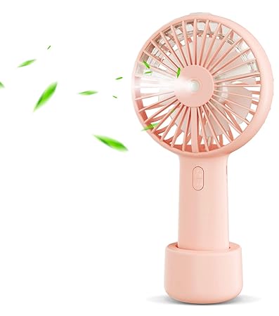 Small Handheld Misting Fan, Portable Mister Fan with 20ml Water Tank Rechargeable USB/Battery Operated Spray Water Fan Mist Personal Cooling Fan 3 Speeds Strong Wind for Camping??? Travel ???Outdoors