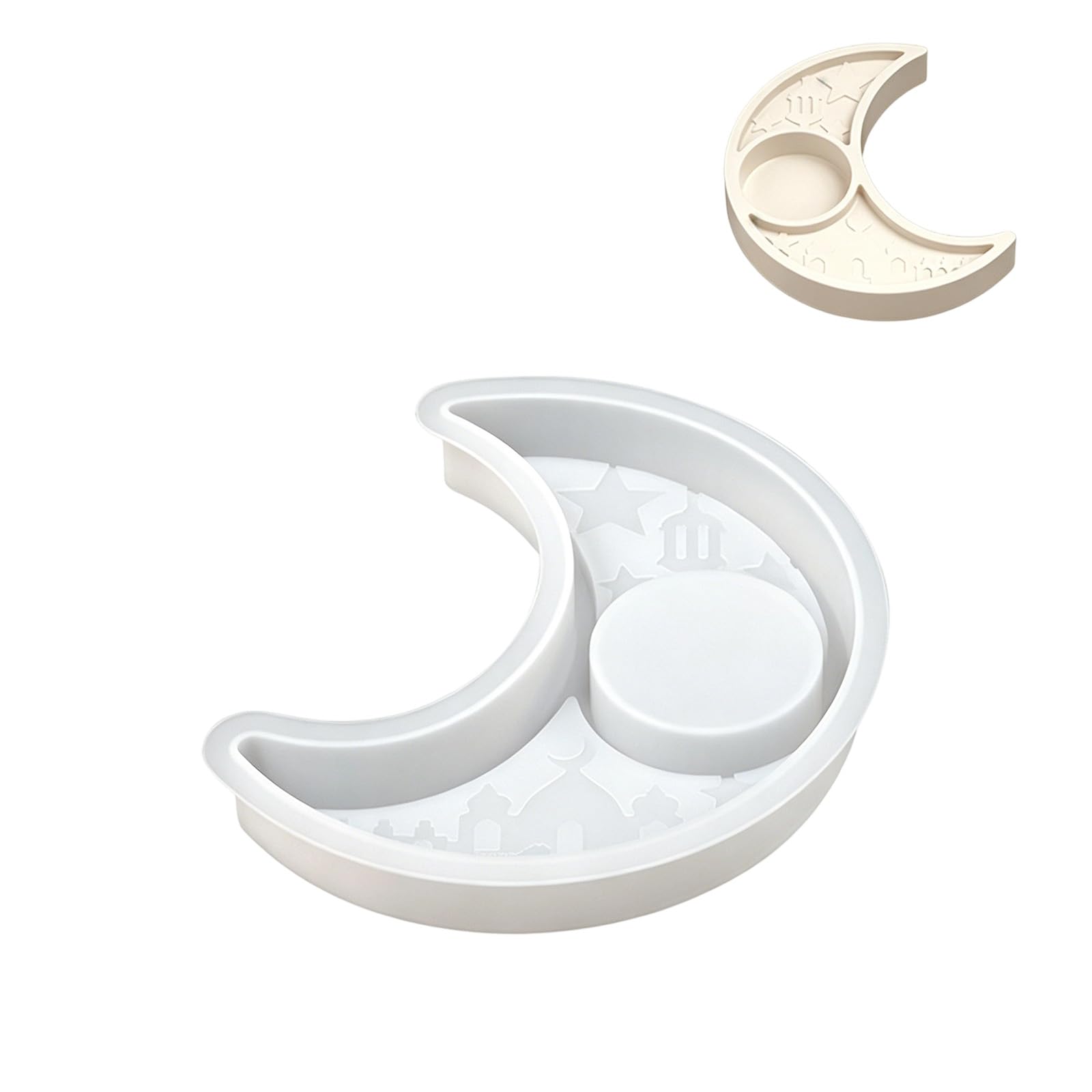 LWHZOFR Home Decor Mold for Holder Casting, Silicone with Round Center for Resin and Plaster Use Tealight Insert Mold Resin Holder Plaster Form Decor Silicone Form