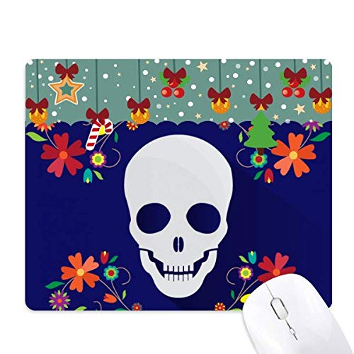 Tapis de bureau de Noël tête de mort de fleurs un cadeau original