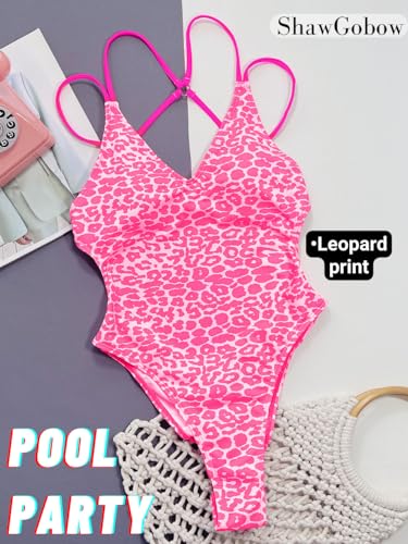 Image of ShawGobow Sexy Swimsuit for Women,Backless Scrunch Butt High Cut Monokini,One Piece Cheeky Bathing Suit Beach Pool Party