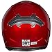 ILM Full Face Motorcycle Street Bike Helmet with Removable Winter Neck Scarf + 2 Visors DOT Model ILM-313 (S, Red)