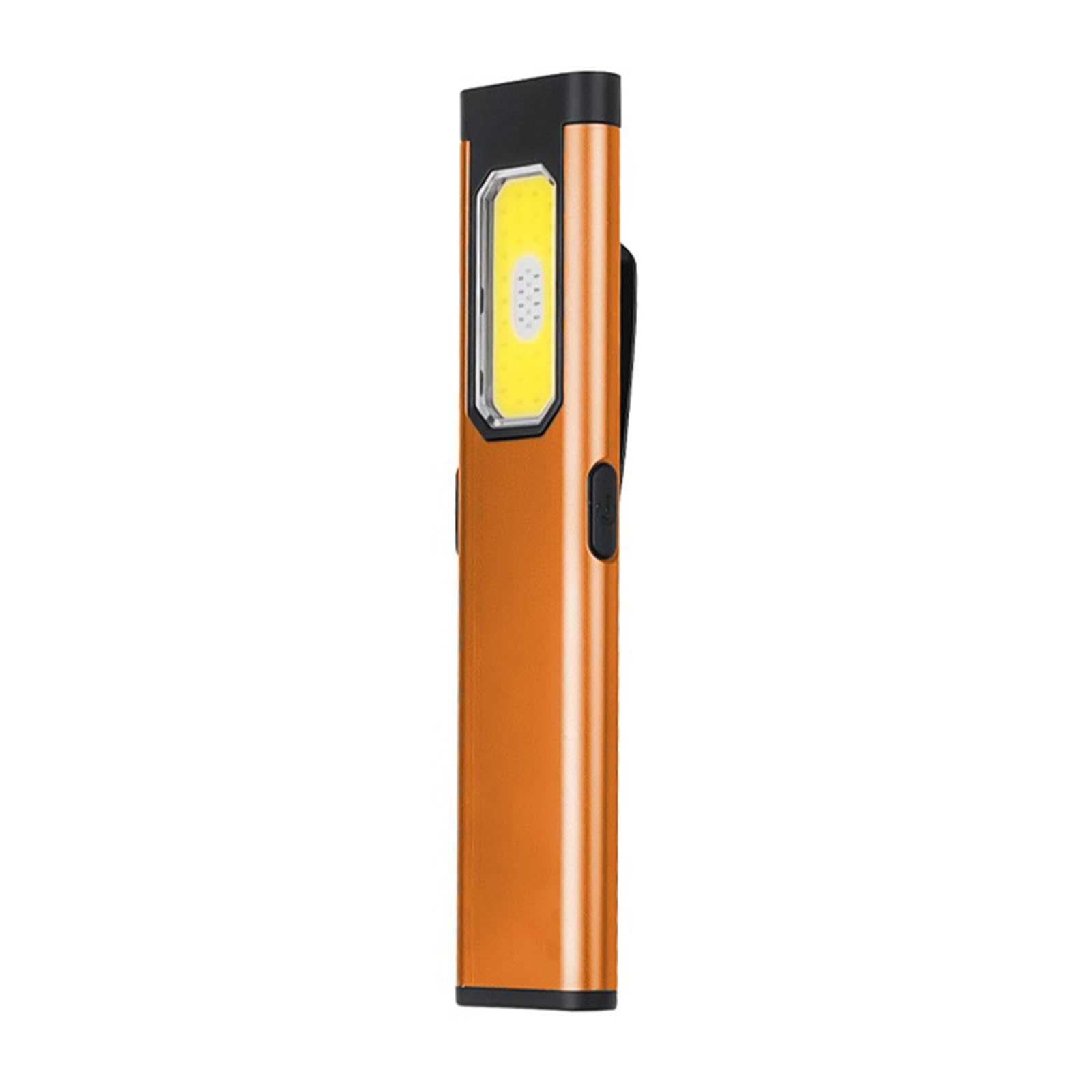 LED Flat Flashlight with Clip and Magnet 3 Modes 500-Lumen Pocket Lantern Flood Work Light for Mechanics Automotive Camping Emergency (Orange)