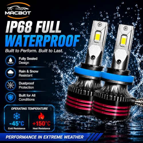 Image of MACBOT Combo Headlight Bulb for ALtroz Kwid Tiber Duster with 2 Year Replacement Warranty(1 Pair each of H7 and H1 160+160 Watt 12 Volt)