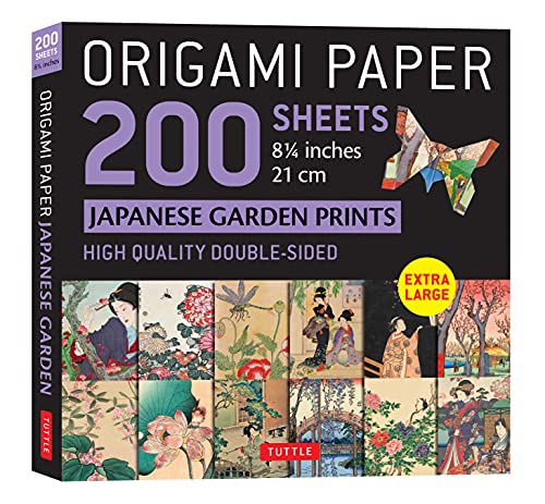 Origami Paper 200 sheets Japanese Garden Prints 8 1/4
