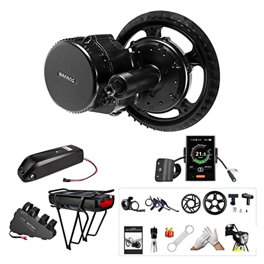 BAFANG BBSHD Mid Drive Kit : 52V 1000W Mid Mount Electric Bike Conversion Kit with 52V 20Ah U004 Triangle Battery & DPC181 Bluetooth Display & 46T Chainring for BB68-73mm, for Mountain Road Bike