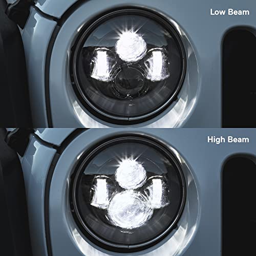 Image of TRUE MODS 7 Inch LED Headlights Round for 2007-2018 Jeep Wrangler JK H6024