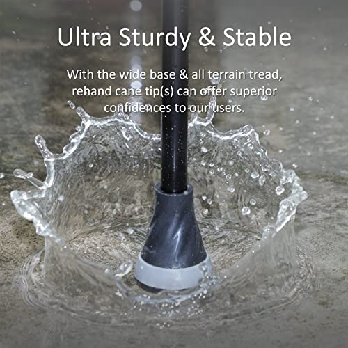 Rehand Cane Tips, All Terrain Tip for Cane & Crutch, 3/4 Inch Cane Tips