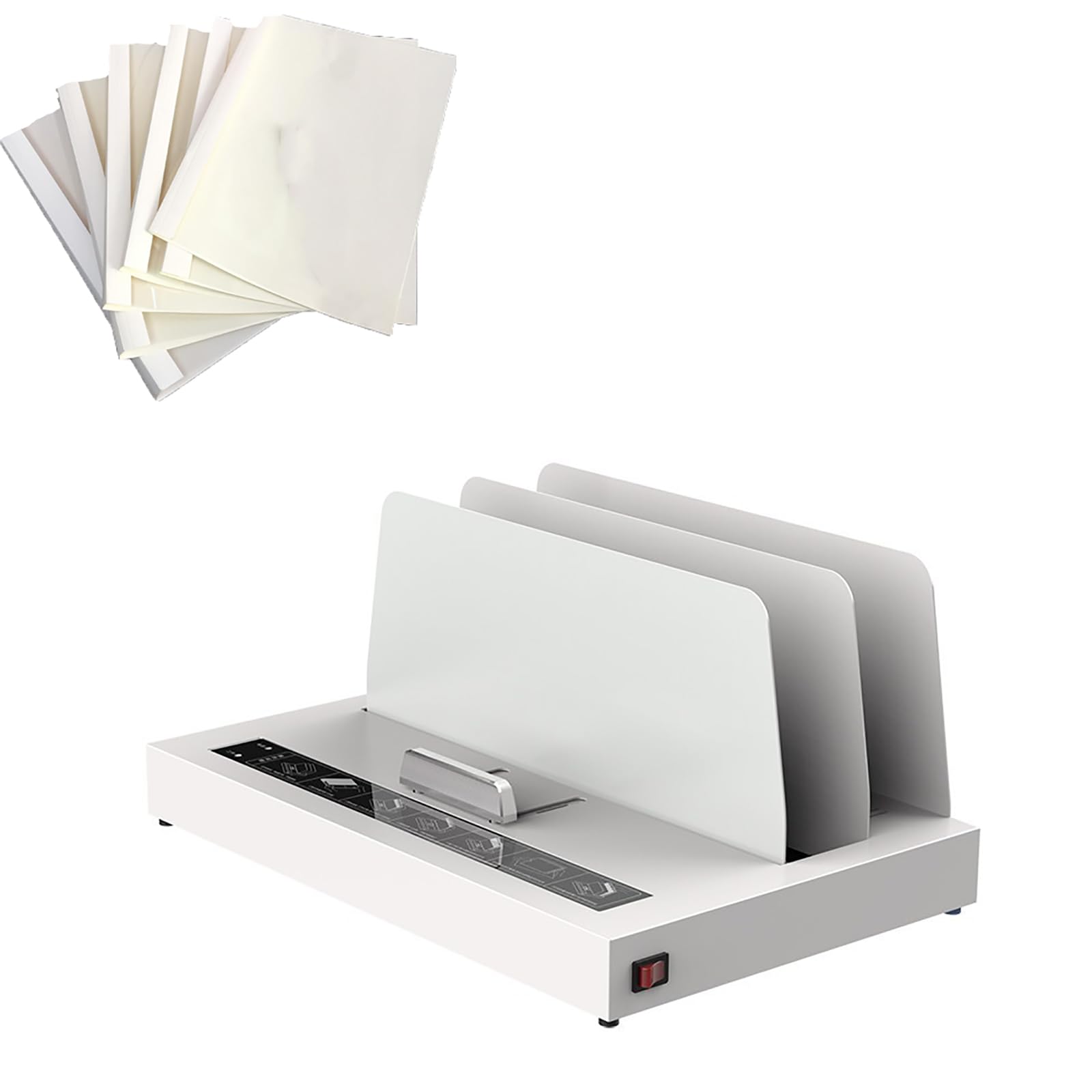 Relieuse à chaud avec affichage numérique, reliure rapide (70 s/100 s/150 s), supporte une épaisseur jusqu'à 55 mm, idéale pour l'impression, le bureau et l'école.
