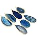 1 Blue Agate Pendant Plated with 24k Gold Edge Rock Paradise Exclusive COA AM8B9-01
