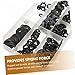 Cabilock 260 Pcs Manganese Steel Internal Tooth Push-on Locking Washers Multi-Tooth Lock Fastener Kit for Industrial and Car Parts Assembly