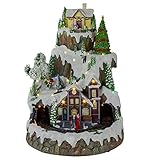 Northlight 17' LED Lighted and Animated Christmas Village with Moving Train