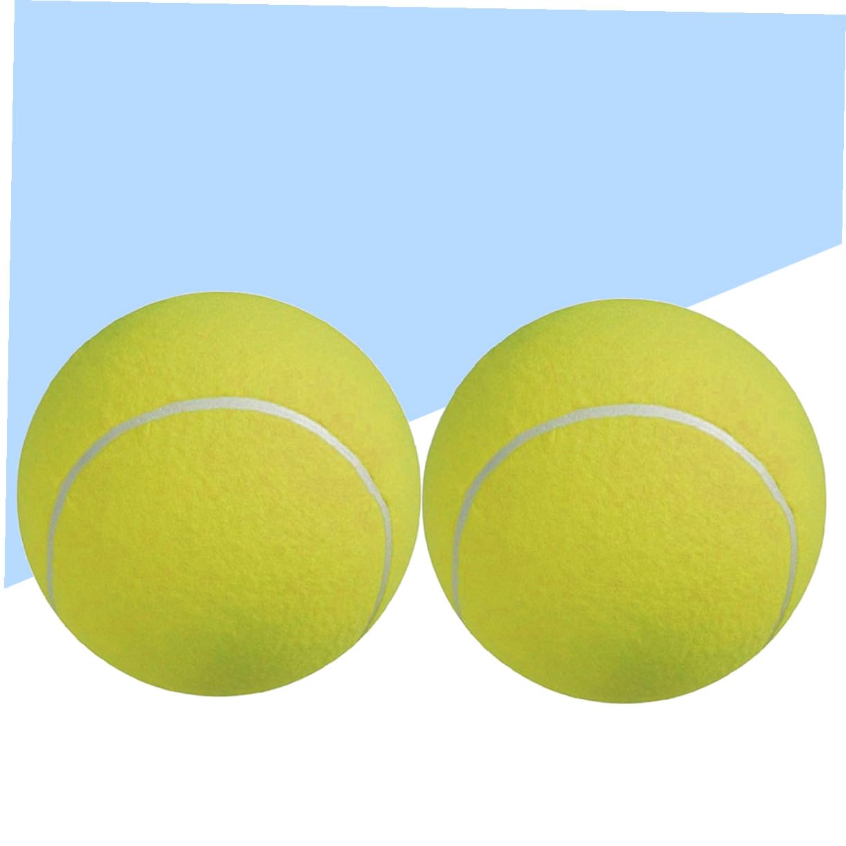 2pezzi Palla da Tennis Gigante Gonfiabile in Gomma con Superficie in Flanella come Giocattolper Animali Domestici per Attività all Aperto