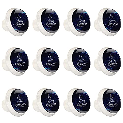 Boutons décoratifs ronds au design Galaxy de Noël pour armoire chic