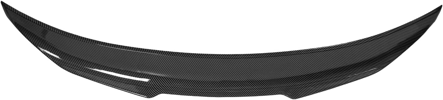 KHK Spoiler Compatible with 2014-2024 Infiniti Q50, Carbon Fiber Look Car Rear Trunk Tail Spoiler, PSM Style Rear Wing Fits for Infiniti Q50 Sedan & Q50S Sedan Carbon Fiber Pattern