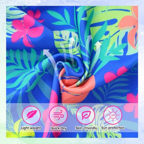 Image of Girls Tankini Swimsuit Two Piece Bathing Suit Colorful Toddler Kids Ruffle Swimwear Adjustable Strap Summer Beach