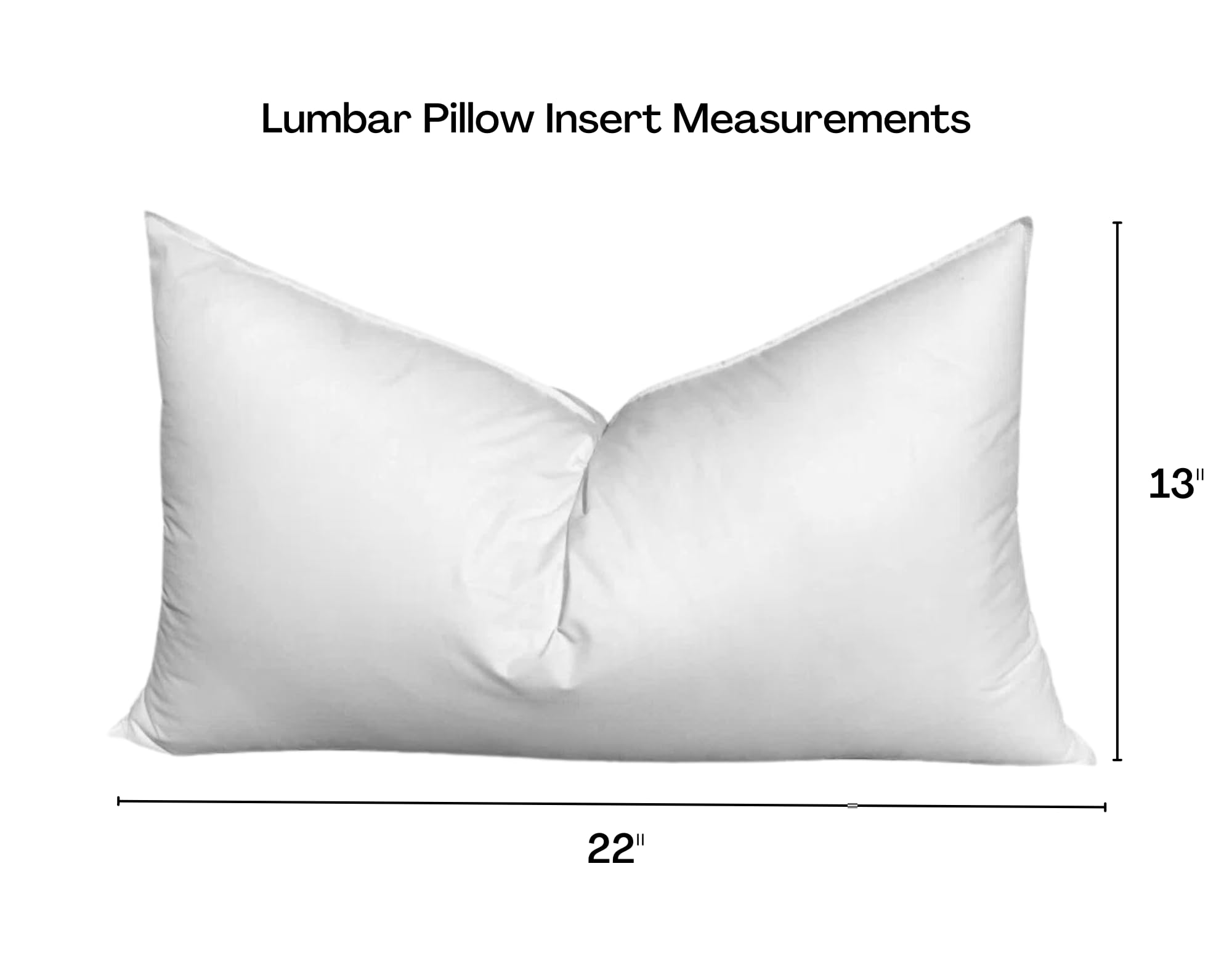 RSH DECOR: Down-Alternative Pillow Inserts Set of 4 | Inserts Only - 22